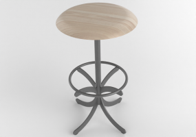 Sedie 3D - Sgabello con base in acciaio - Atlas - 20712- E142