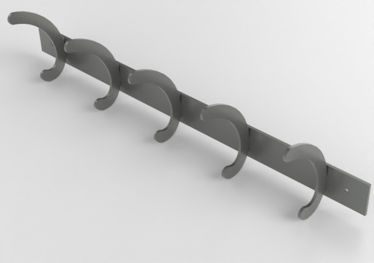 Accessoires 3D - Porte-manteaux en acier - Atlas - 20784 -...