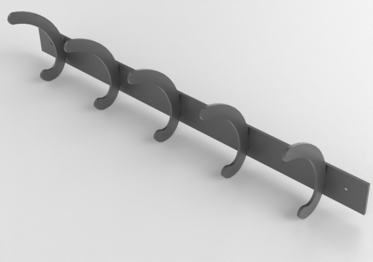 Accessoires 3D - Porte-manteaux en acier - Atlas - 20784 -...