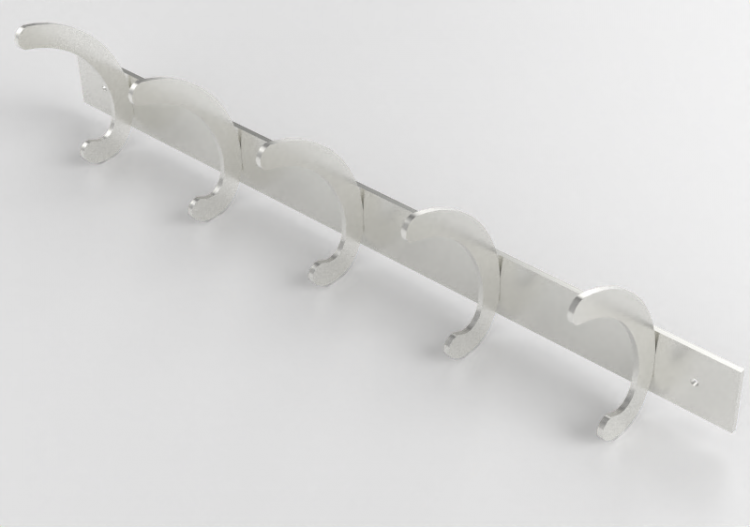 Accessoires 3D - Porte-manteaux en acier - Atlas - 20784 -...