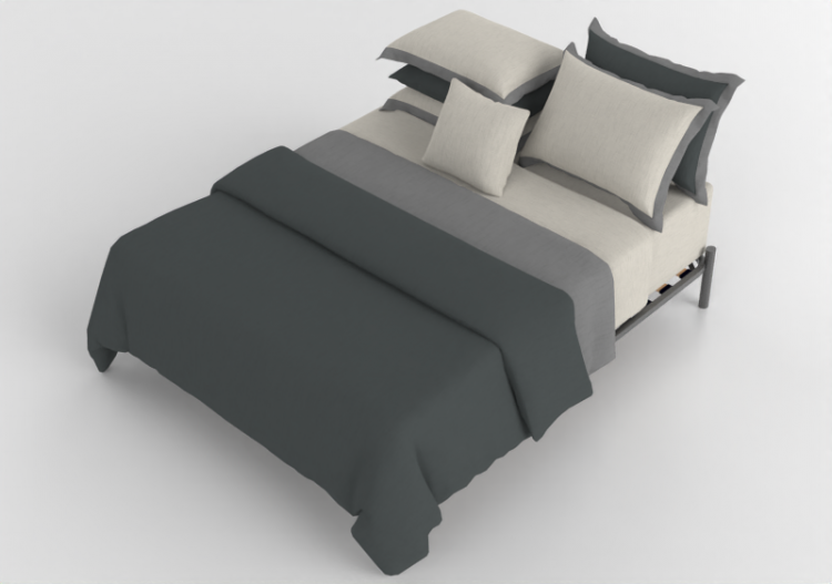 3D Betten und Nachttische - Doppelbett - By The Bed - The...