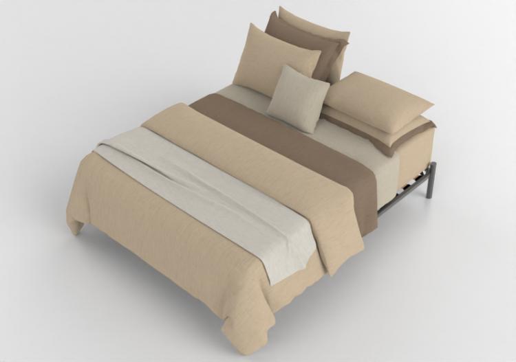 Camas y Mesitas de noche 3D - Cama matrimonio - By The Bed...