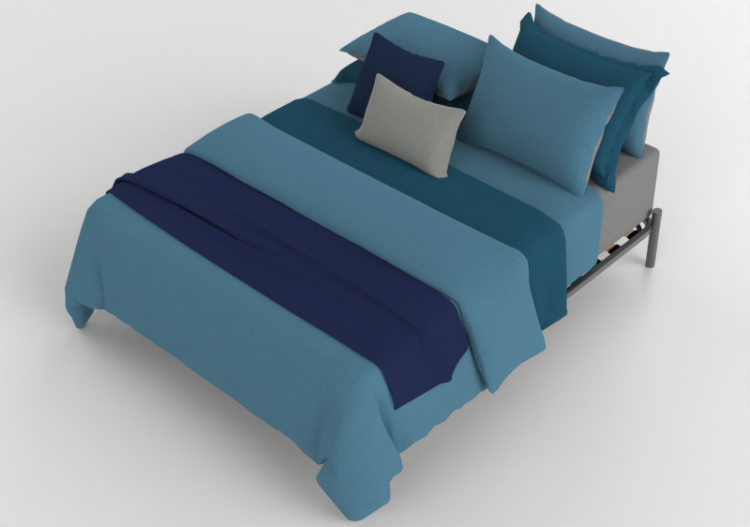 3D Betten und Nachttische - Doppelbett - By The Bed - The...