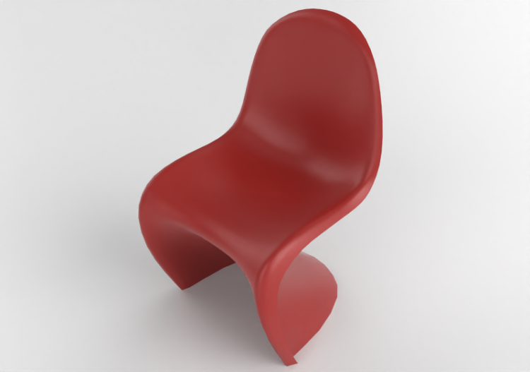 Chaises 3D - Chaise en plastique - Vitra - Panton Chair -...