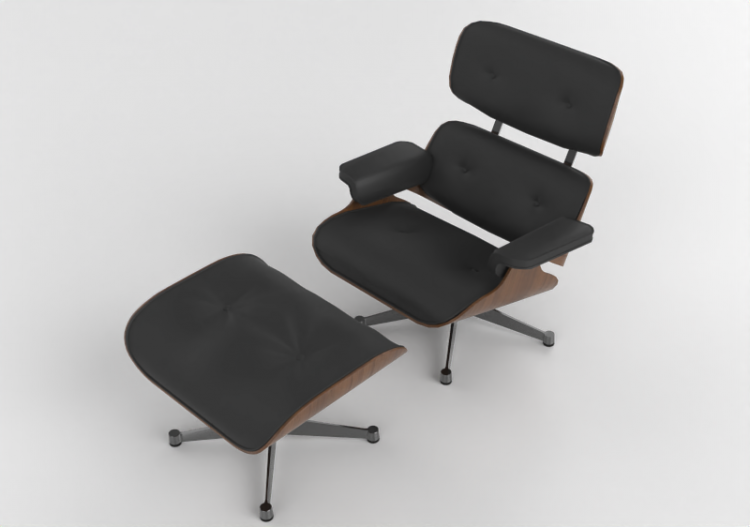 Divans 3D - Fauteuil en cuir - Vitra - Lounge Chair - ACCA...