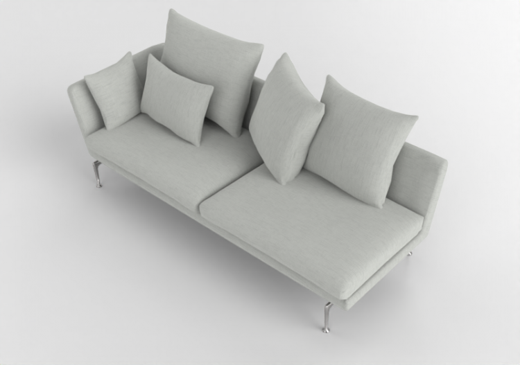 BIM Objects Free Download! Chairs and Sofas 3D Fabric Sofa Vitra