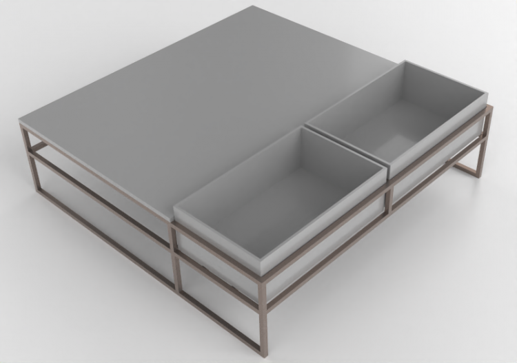 Tables 3D - Petite table en bois laqué - Prima Linea -...