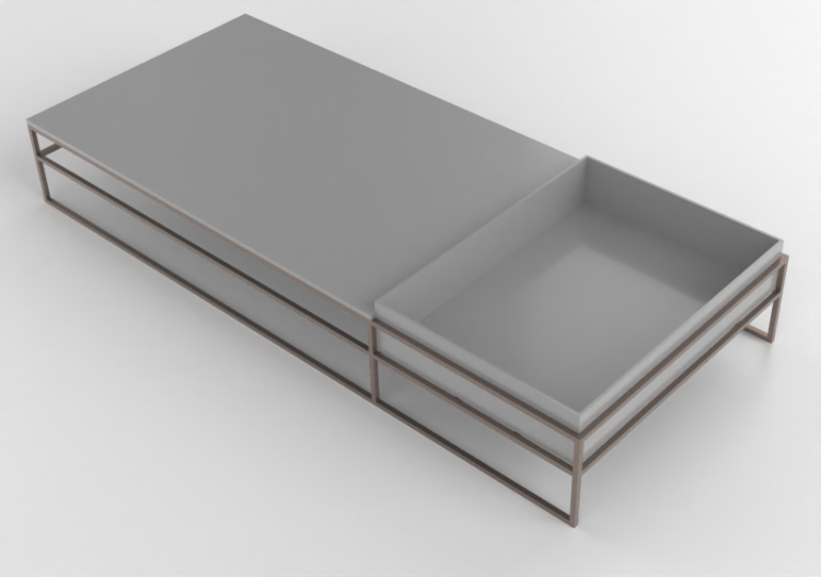 3D Tisch - Couchtisch aus lackiertem Holz - Prima Linea -...