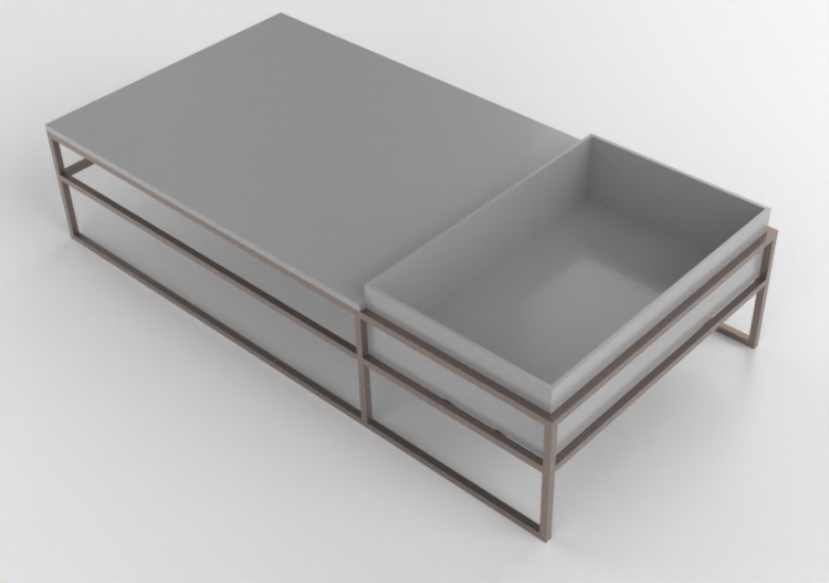 Tables 3D - Petite table en bois laqué - Prima Linea -...