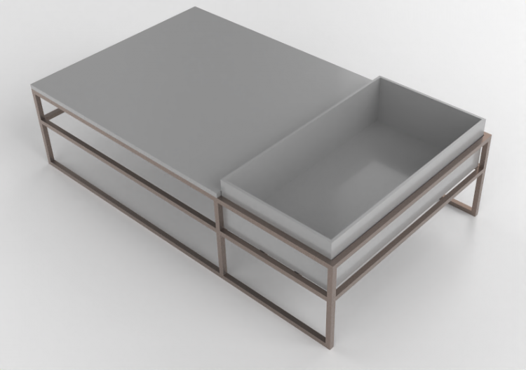 3D Tisch - Couchtisch aus lackiertem Holz - Prima Linea -...