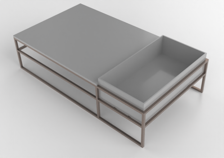 3D Tisch - Couchtisch aus lackiertem Holz - Prima Linea -...