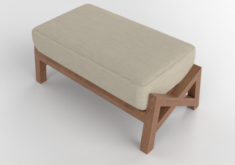 Poltronas y Sofás 3D - Puff de tela - Prima Linea - Lotus -...