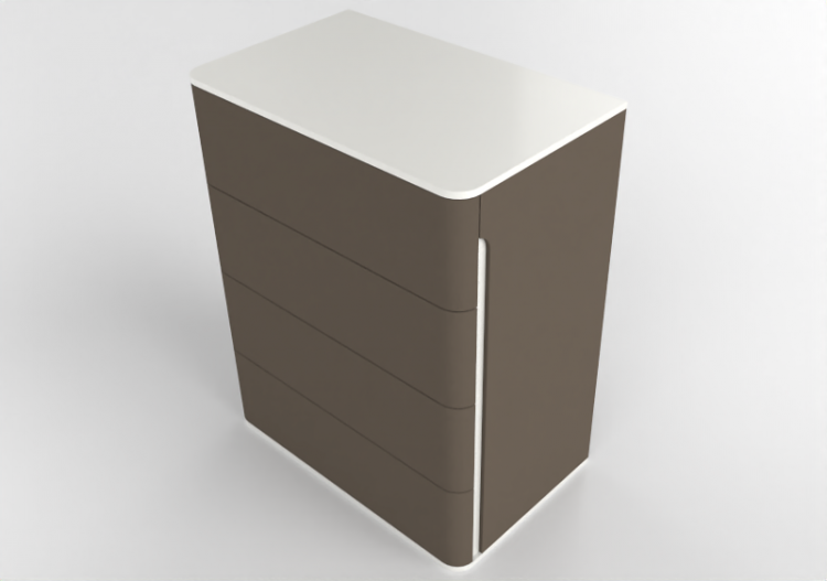 Armoires 3D - Commode en cuir - Prima Linea - Coral - ACCA...