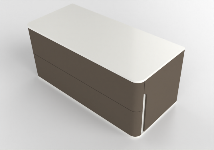 Armadi 3D - Cassettiera in pelle - Prima Linea - Coral -...