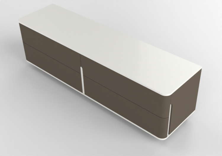 3D Schränke und Kommoden - Kommode aus Leder - Prima Linea...