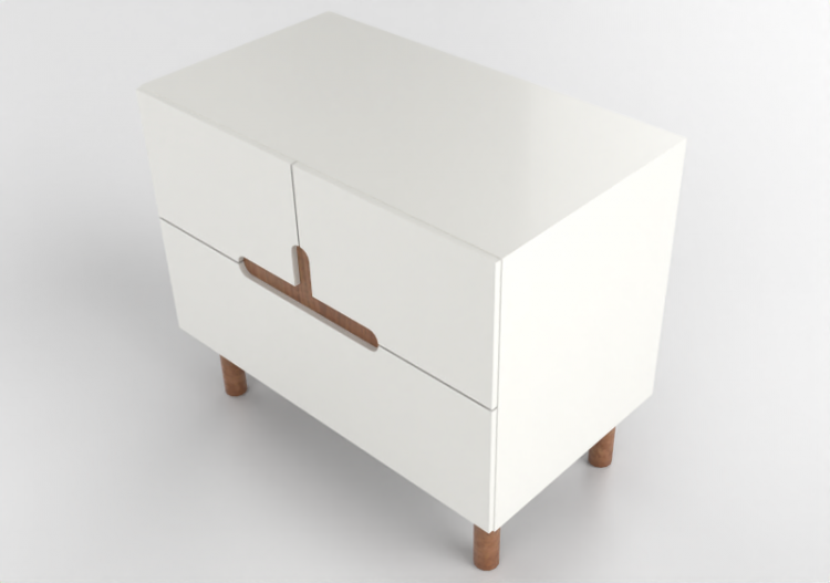 Armoires 3D - Mini-commode en bois laqué - Prima Linea -...