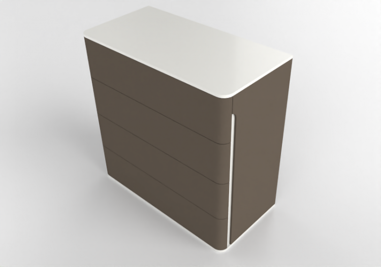Wardrobes and Cabinets 3D - Leather dresser - Prima Linea -...
