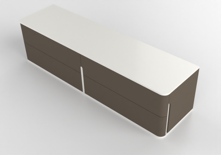 3D Schränke und Kommoden - Kommode aus Leder - Prima Linea...