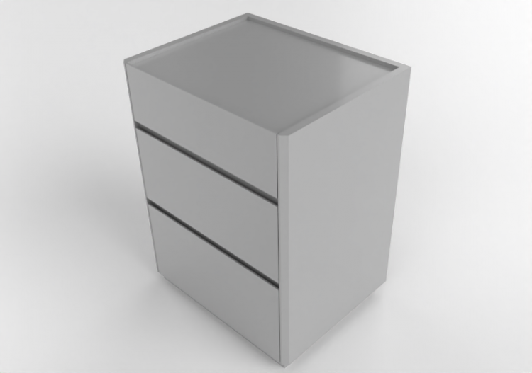 Lits 3D - Table de nuit en bois laqué - Prima Linea - Awa...