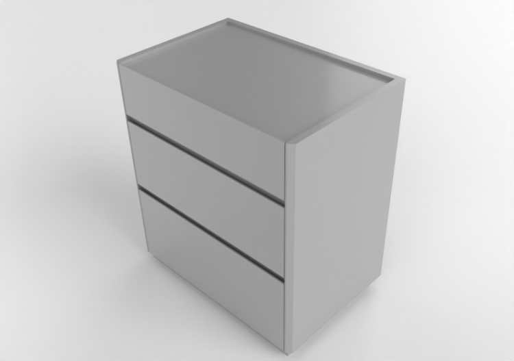 Lits 3D - Table de nuit en bois laqué - Prima Linea - Awa...