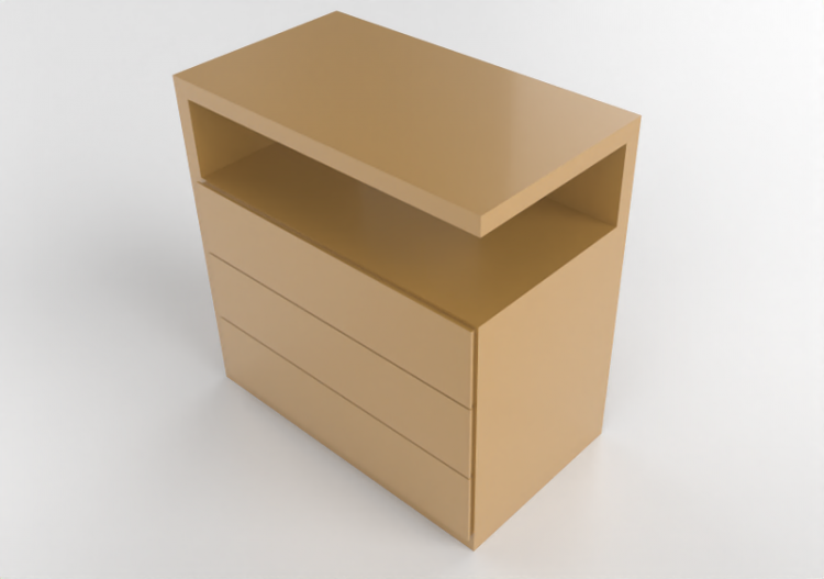 Wardrobes and Cabinets 3D - Chest of drawers in lacquered...