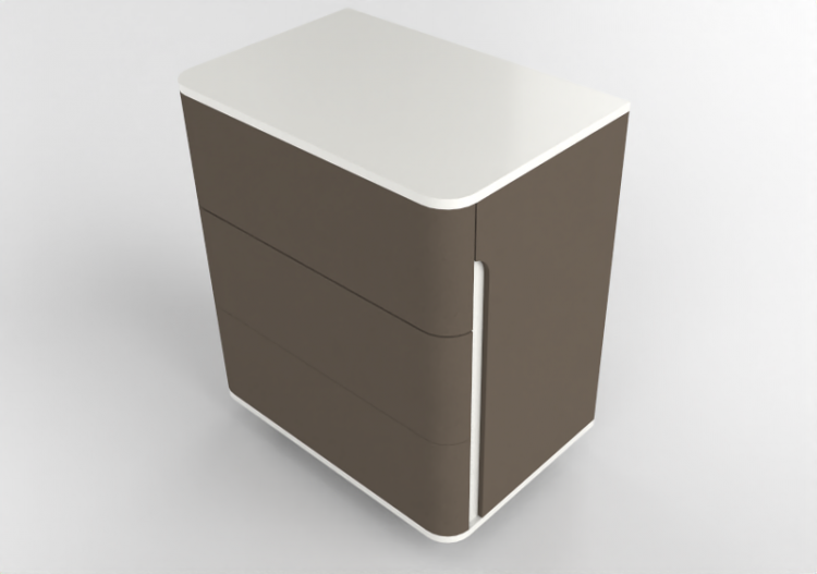 Armarios y Cómodas 3D - Mini cómoda de cuero - Prima Linea...