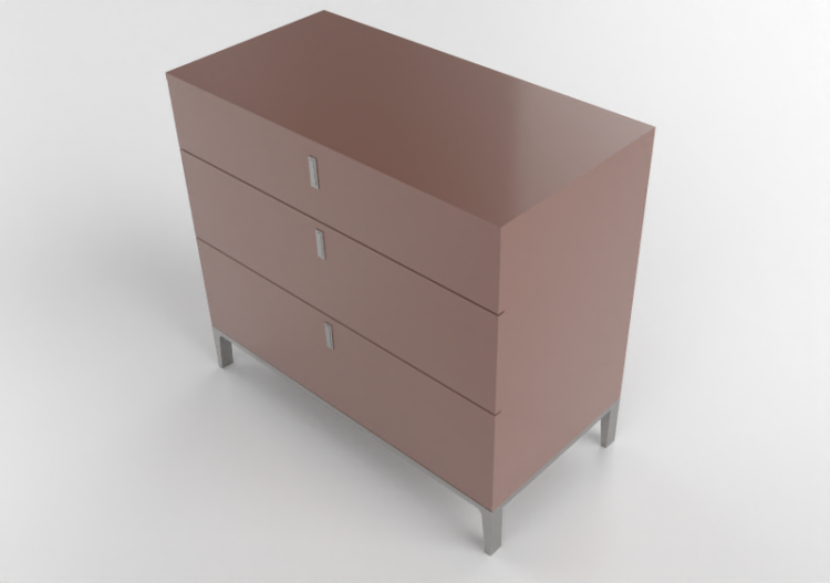 Wardrobes and Cabinets 3D - Chest of drawers in lacquered...