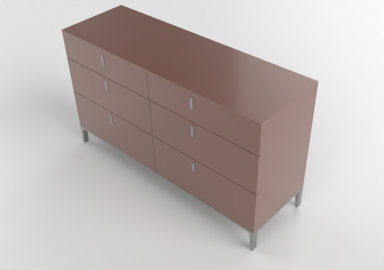 Wardrobes and Cabinets 3D - Chest of drawers in lacquered...