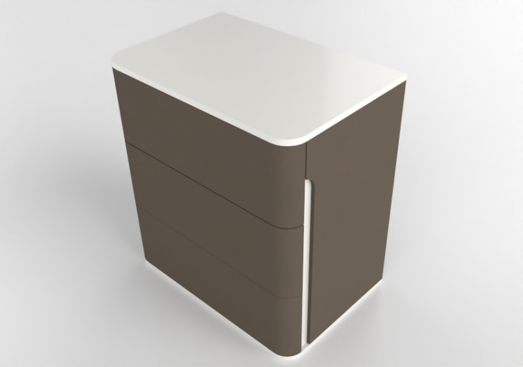 Armarios y Cómodas 3D - Mini cómoda de cuero - Prima Linea...