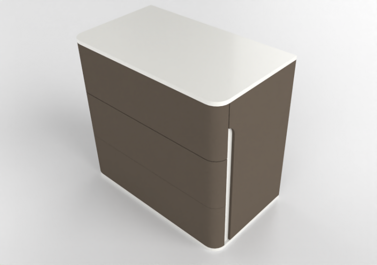 Armarios y Cómodas 3D - Mini cómoda de cuero - Prima Linea...