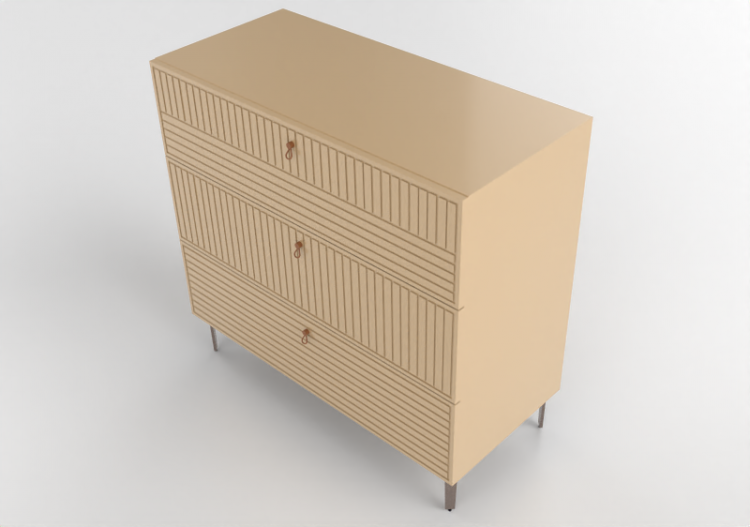 3D Schränke und Kommoden - Kommode aus lackiertem Holz -...