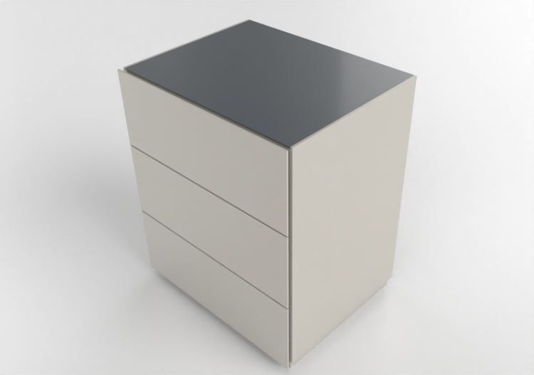 Letti 3D - Comodino in legno laccato - Prima Linea - Vega -...