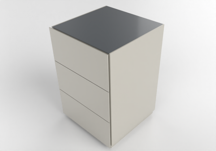 Letti 3D - Comodino in legno laccato - Prima Linea - Vega -...