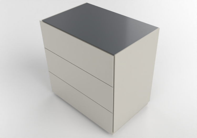 Letti 3D - Comodino in legno laccato - Prima Linea - Vega -...