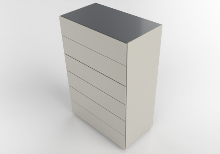 Wardrobes and Cabinets 3D - Chest of drawers in lacquered...