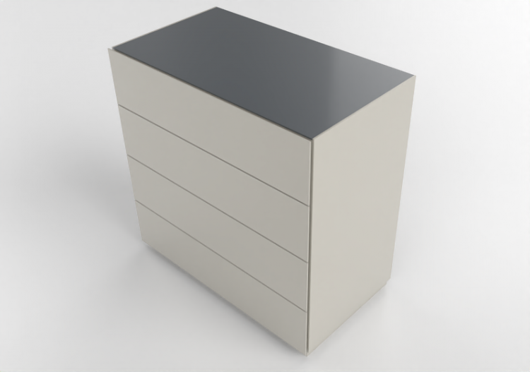 Wardrobes and Cabinets 3D - Chest of drawers in lacquered...