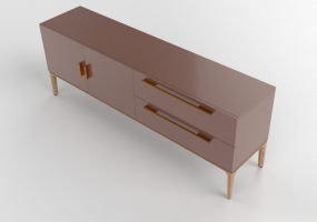Móveis 3D - Buffet de madeira laqueada - Prima Linea - Achilis