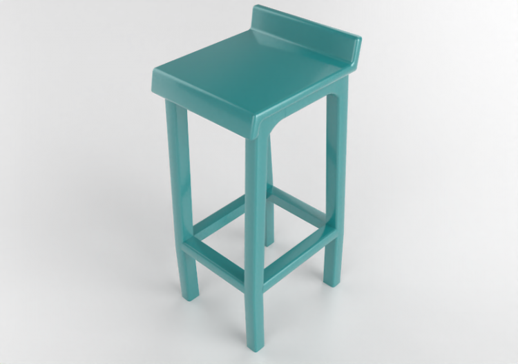 Sillas 3D - Taburete de madera lacada - Prima Linea -...