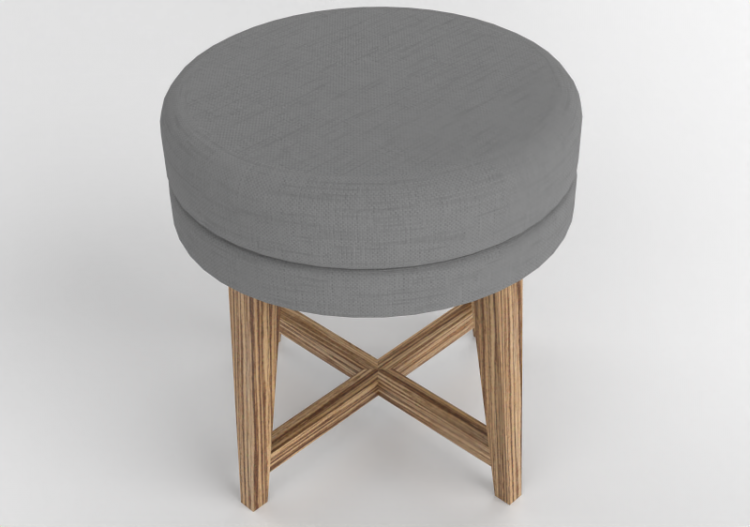 Cadeira 3D - Banqueta em tecido - Prima Linea - Emily -...