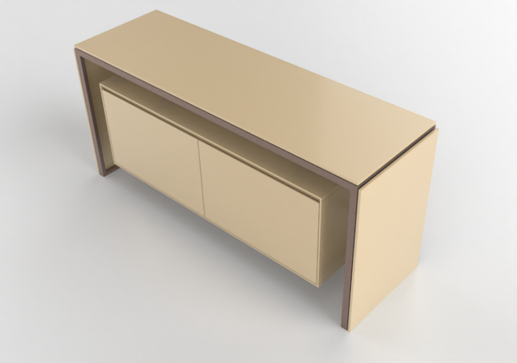 Muebles 3D - Buffet de madera lacada - Prima Linea - Aeron...