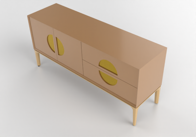 Mobili 3D - Buffet in legno laccato - Prima Linea - Orion -...