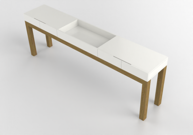 Meubles 3D - Buffet en bois laqué - Prima Linea - Viena -...