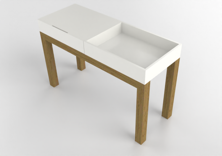 Meubles 3D - Buffet en bois laqué - Prima Linea - Viena -...