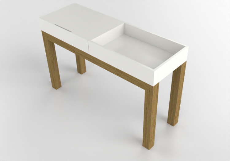 Muebles 3D - Aparador de madera lacada - Prima Linea -...