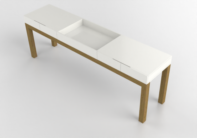 Meubles 3D - Buffet en bois laqué - Prima Linea - Viena -...