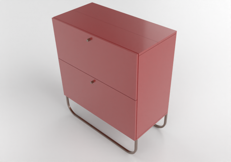 Muebles 3D - Mueble bar de madera lacada - Prima Linea -...