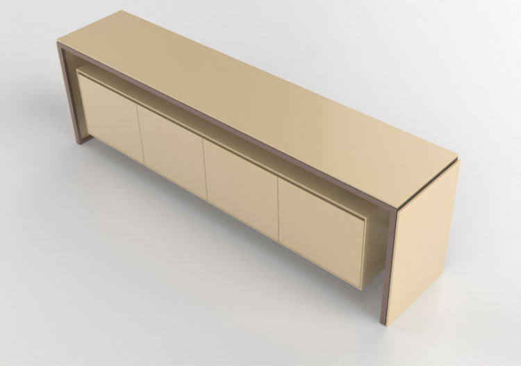 Muebles 3D - Buffet de madera lacada - Prima Linea - Aeron...