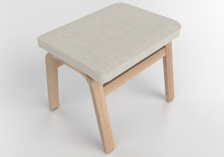 Fauteuil 3D - Tabouret en tissu - Swedese - Mino - 23410 -...