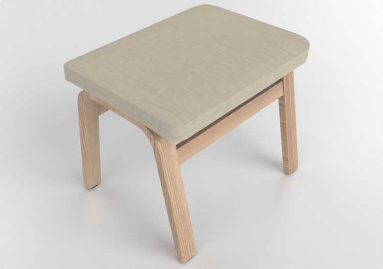 3D Arm Chairs - Fabric stool - Swedese - Mino - 23410 -...