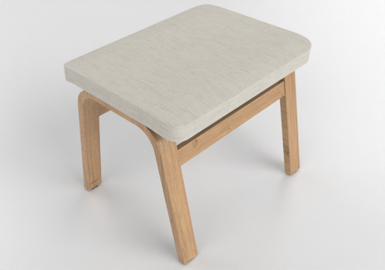 Poltronas 3D - Banqueta em tecido - Swedese - Mino - 23410...